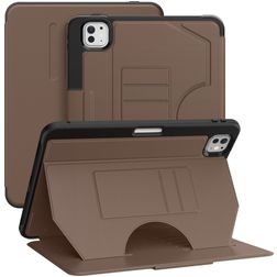 Mobigear Magnetic Folio Coque iPad Pro 11 Pouces (2024) Etui + Porte-crayon - Marron