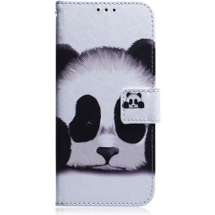 Mobigear Design Housse Samsung Galaxy A21 Etui Porte-Monnaie - Panda