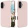Mobigear Rubber Touch Coque iPhone 16 Coque arrière en Silicone - Rose