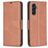Mobigear Excellent Housse Samsung Galaxy A35 Etui Porte-Monnaie - Marron