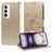 Mobigear Flowers Housse OPPO Reno 12 Pro Etui Porte-Monnaie - Or