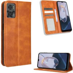 Mobigear Sensation Housse Motorola Moto E22i Etui Porte-Monnaie - Marron