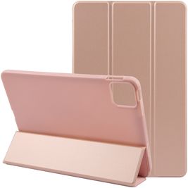 Mobigear Tri-Fold Gel Coque iPad Air 11 Pouces (2024) Etui en TPU,Similicuir - Rose doré