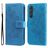 Mobigear Flowers Housse Samsung Galaxy A55 Etui Porte-Monnaie - Bleu