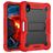 Mobigear ShieldStand Coque iPad Mini 7 (2024) Coque arrière en Plastique rigide,Silicone + Porte-crayon + Support Amovible - Noir / Rouge