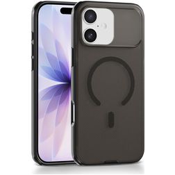 Mobigear Shockproof Grip Coque iPhone 17 MagSafe Coque arrière Rigide - Noir