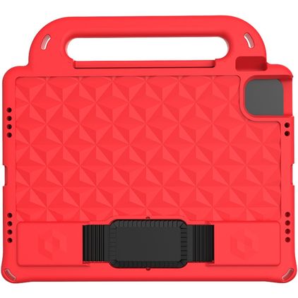 Mobigear Diamond Coque iPad Pro 11 Pouces (2022) Coque de tablette pour enfants avec Poignée Enfants en EVA - Rouge