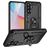 Mobigear Armor ring Coque Samsung Galaxy A36 Coque arrière Rigide Anti-Chocs avec Anneau-Support - Noir