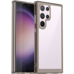 Mobigear Crystal Samsung Galaxy S24 Ultra Plastique rigide Coque arrière - Gris