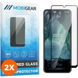 Mobigear Premium Nokia G11 Verre trempé Protection d'écran - Compatible Coque - Noir (Lot de 2)