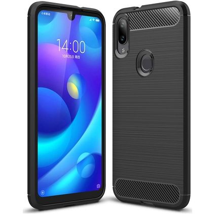 Mobigear Brushed Slim Coque Xiaomi Mi Play Coque arrière en TPU Souple - Noir