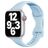 Mobigear Sport Slim Bracelet Silicone pour Apple Watch Fermeture à clou et passant - 49/46/45/44 mm - Bleu layette