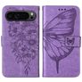 Mobigear Butterfly Housse Google Pixel 9 Pro Etui Porte-Monnaie - Violet