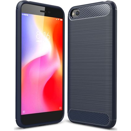 Mobigear Brushed Slim Coque Xiaomi Redmi Go Coque arrière en TPU Souple - Bleu Marin