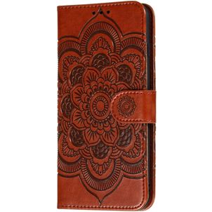 Mobigear Mandala Housse Motorola Moto E6s (2020) Etui Porte-Monnaie - Marron