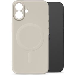 My Style Protective Flex Coque iPhone 16 Plus MagSafe Coque arrière en TPU Souple - Antique White