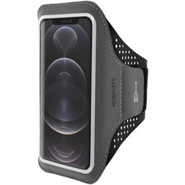 Mobiparts Comfort Fit Brassard Téléphone iPhone 12 Pro Max Brassard Coque de Sport en Neoprène - Noir