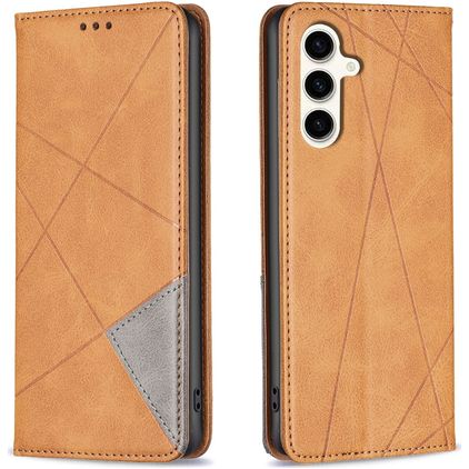 Mobigear Rhombus Slim Samsung Galaxy S24 FE Étui - Cognac