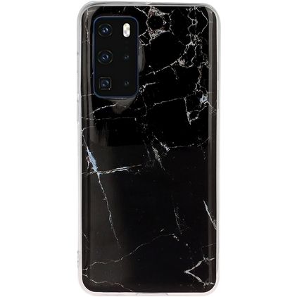 Mobigear Marble Coque Huawei P40 Coque arrière en TPU Souple - Noir