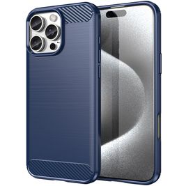 Mobigear Brushed Slim Coque iPhone 16 Pro Coque arrière en TPU Souple - Bleu