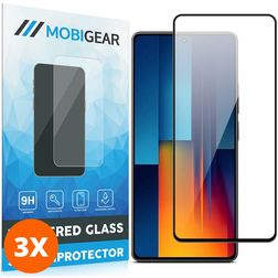 Mobigear Premium POCO M6 Verre trempé Protection d'écran - Compatible Coque (Lot de 3)