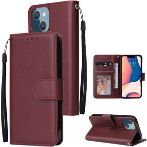 Mobigear Wallet Housse iPhone 14 Plus Etui Porte-Monnaie - Rouge