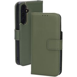 Mobiparts Samsung Galaxy A35 Cuir véritable Étui Portefeuille - Vert