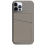 Nudient Magnet Thin - Porte Cartes en en Cuir véritable - 3 Cartes - Compatible MagSafe - Clay Beige