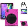 Mobigear SureGrip XGuard Coque iPad Pro 12.9 Pouces (2018) Coque arrière en Plastique rigide,Silicone + Porte-crayon + Bandoulière + Support Amovible - Rose