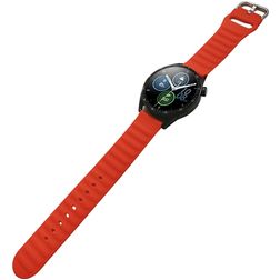 Mobigear Bumpy Bracelet Silicone Smartwatch Fermeture boucle ardillon - Connexion universelle de 22 mm - Rouge