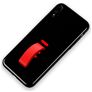 Mobigear Rubber Ring Coque iPhone XS Max Coque arrière Rigide avec Anneau-Support - Noir
