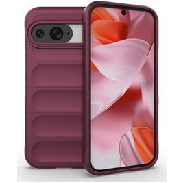 Mobigear Bumpy Coque Google Pixel 9 Pro Coque arrière en TPU Souple - Wine Red