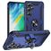 Mobigear Armor ring Samsung Galaxy S24 FE Plastique rigide Coque arrière Antichoc avec bague de maintien - Bleu