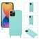 Mobigear Lanyard iPhone 14 Pro Max Coque avec cordon en Silicone - Turquoise
