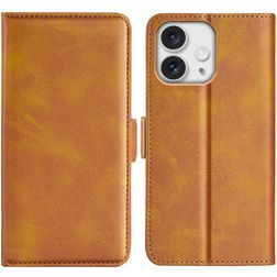 Mobigear Slim Magnet Housse iPhone 16 Pro Max Etui Porte-Monnaie - Cognac