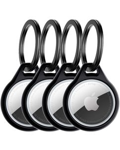 ITSkins AirCover Coque Apple AirTag Porte-clés en en TPU Souple - Noir