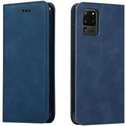 Mobigear Retro Slim Housse Samsung Galaxy S20 Ultra Etui Porte-Monnaie - Bleu
