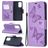 Mobigear Butterfly Housse Samsung Galaxy A52 Etui Porte-Monnaie - Violet