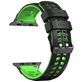 Mobigear Aero Armor Bracelet Silicone Apple Watch Fermeture boucle ardillon - 42/41/40/38 mm - Noir / Vert