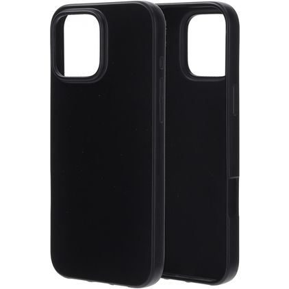 Mobiparts Classic Coque iPhone 16 Pro Max Coque arrière en TPU Souple - Noir