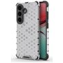 Mobigear Honeycomb Coque Samsung Galaxy S26 Coque arrière Rigide Anti-Chocs - Blanc