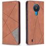 Mobigear Rhombus Slim Housse Nokia 1.4 Etui - Cognac