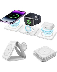 Valenta 3-in-1 - Chargeur Qi Wireless 1.5 mètres - Blanc