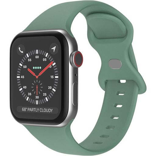 Mobigear Sport Dual Bracelet Silicone Apple Watch Fermeture à clou et passant - 42/41/40/38 mm - Avocat