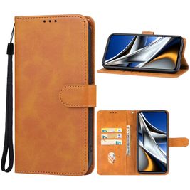 Mobigear Wallet Housse POCO X5 Pro Etui Porte-Monnaie - Marron