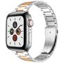 Mobigear Lissabon Bracelet Acier Apple Watch Fermeture boucle déployante - 49/46/45/44 mm - Rose doré / Argent