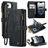 CaseMe C30 Housse iPhone 16e Etui Porte-Monnaie - Noir