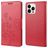 Mobigear Flowers Housse iPhone 14 Pro Etui Porte-Monnaie - Rouge