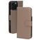 Mobiparts Housse iPhone 16 Pro Max MagSafe Etui avec Coque Détachable en Cuir Véritable Porte-Monnaie - Taupe