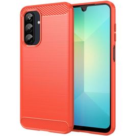 Mobigear Brushed Slim Coque Samsung Galaxy A26 Coque arrière en TPU Souple - Rouge